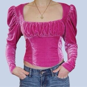 Free People Velvet Hold Me Top